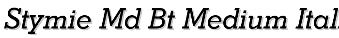 Stymie Md BT Medium Italic font